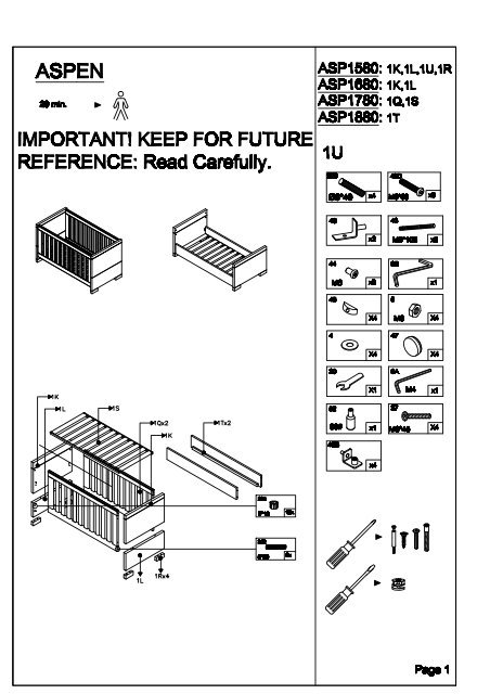 Mamas And Papas Aspen Cot Bed Assembly Instructions